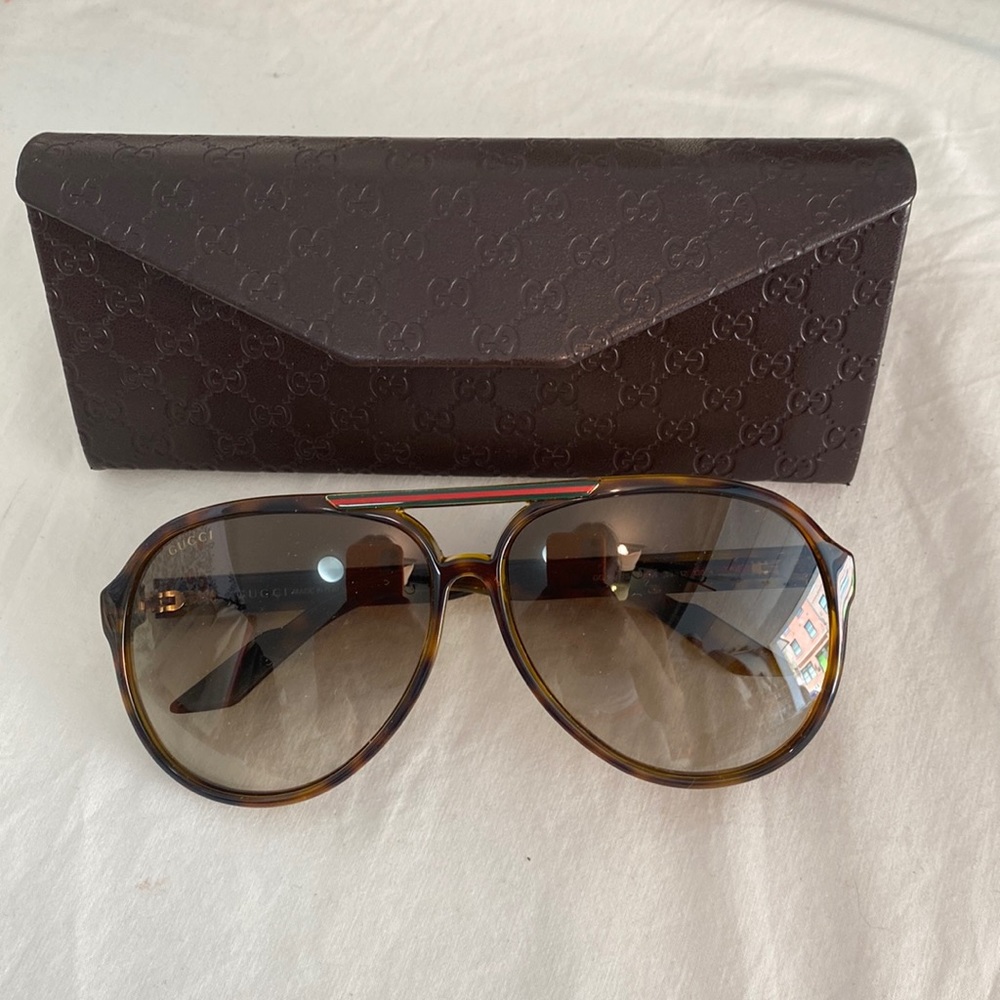 Gucci Unisex Aviator Sunglasses